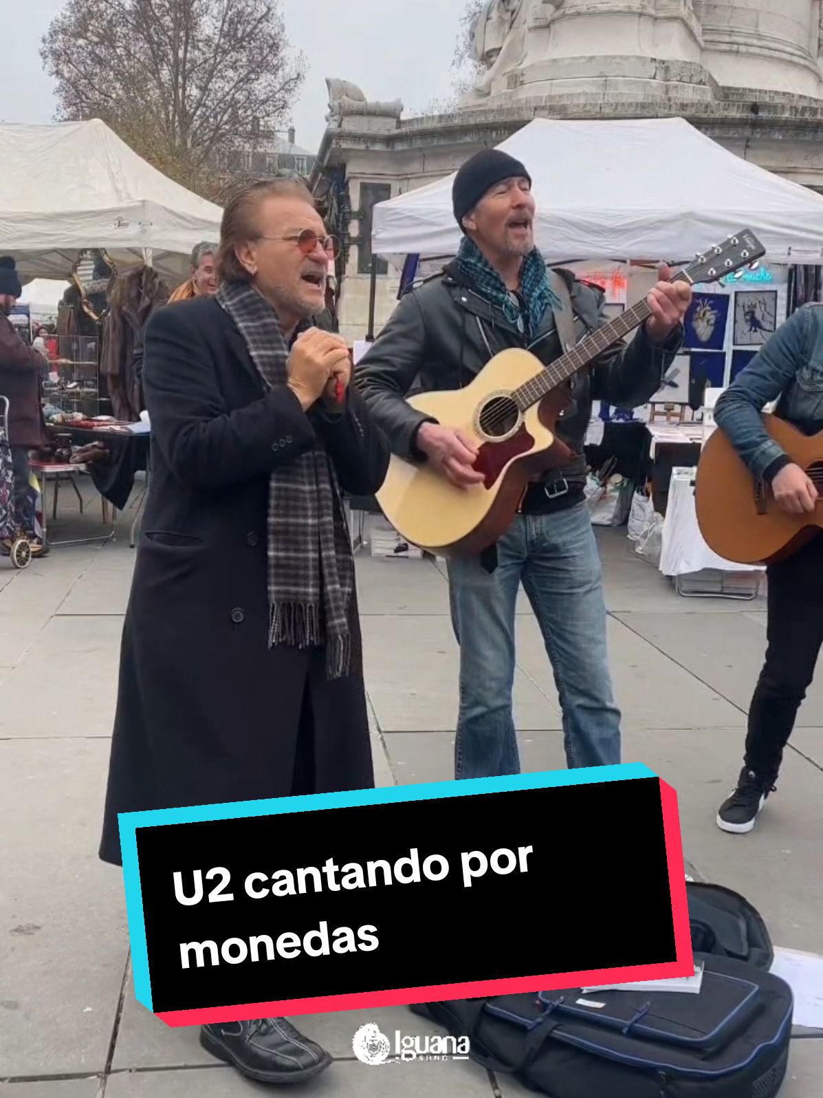 Así de mal está la situación que U2 está cantando en plazas por monedas 😅🤣 #u2 #bono 