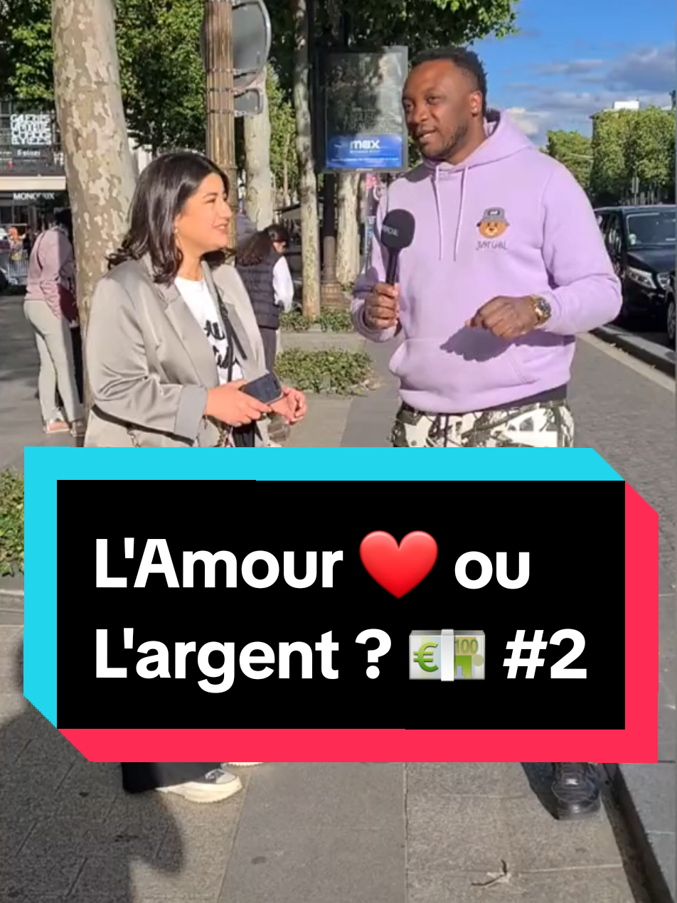 L'Amour ❤️ ou L'argent ? 💶 #lovely #lover #loveyou #argent #moneyheist #money #chatelet #paris #microtrottoir #fyp #you #y 