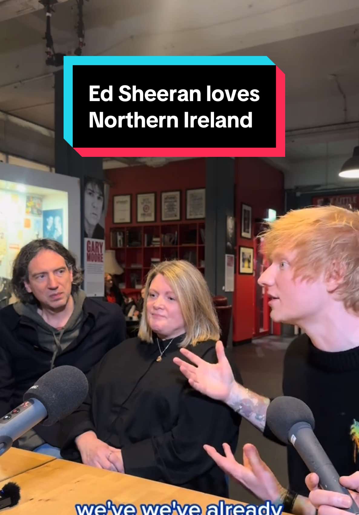 @Ed Sheeran shares his love of Northern Ireland 🥰 #edsheeran #northernireland #snowpatrol #johnnymcdaid #foyvance #ryanmcmullan #localmusic 