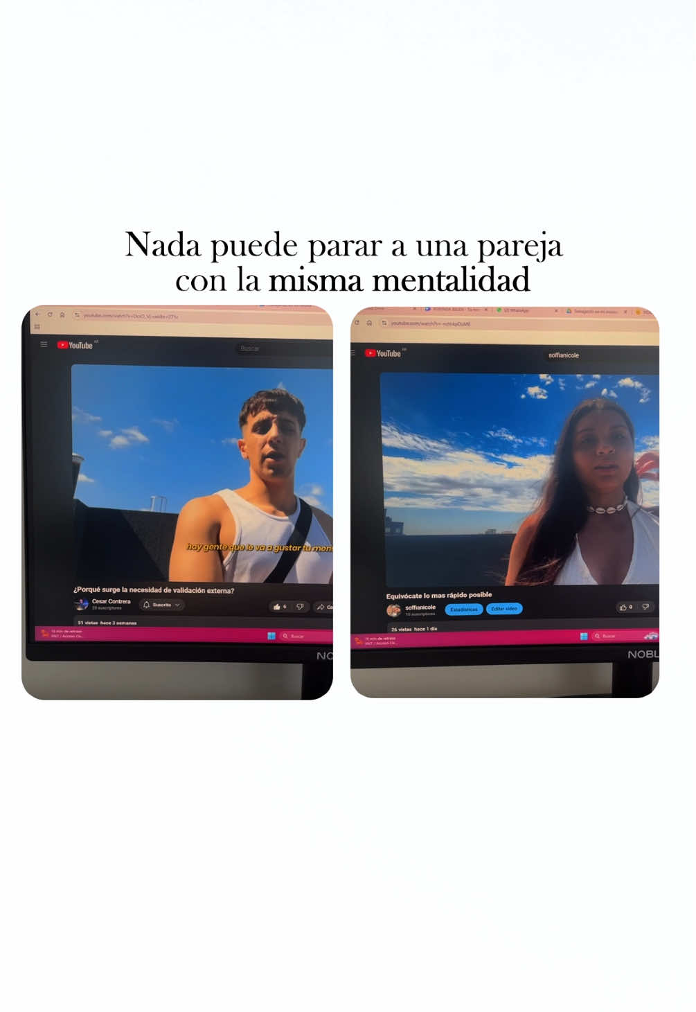 Tuve que dejar mi ego de lado para aprender de César, y no le tenía nada de fe jajaj, pero mío dio una de las lecciones más importantes de mi vida, “dejar el ego de lado”, cuando alguien está donde vos queres estar, tenes que acercarte, escucharla, aprender y aplicar. Pero es muy importante que sea alguien que está donde vos queres, yo dudaba mucho de César porque él todavía no tenía nada tangible digamos, pero era mi pareja, lo veía todos los días, me amaba y confiaba en él, podía salir todo bien o todo mal.  Una pareja te puede construir o destruir.