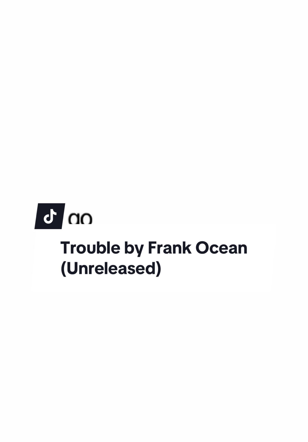 Trouble by Frank Ocean (Unreleased) | #trouble #frankocean #syntlyrics #lyrics #lyricsedit #videoedit #fyp #vi #rnb 