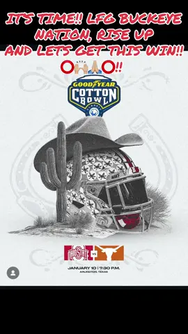 GAMEDAY!!! LFG BUCKEYES!! O-H!! #buckeyes #ohiostatefootball #CollegeFootball #cottonbowl #texas #longhorns #bigten #sec #espn #collegegameday 