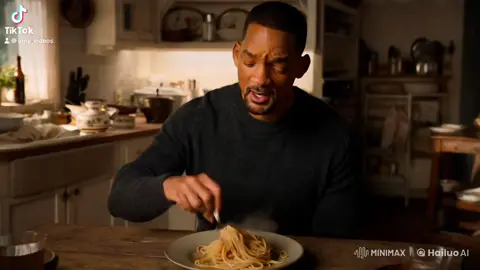 Will smith eating spaghetti in 2025 (sort of)  So we know that the ability of generative AI is based by the “will smith eating spaghetti” and I’d say that, for hailou, the result is very good; also The rock eating rocks and Vid Diesel drink diesel will come! Stay tuned #Aivideo #april #dock #memes #memesdaily #viral_video #viralvideos #youcantmakethisstuffup #goodending #pepe #timetolockin #lockin #terrain #banana #minion #orange #burrito #galaxy #willsmith #will #smith #willsmitheatingspaghetti 