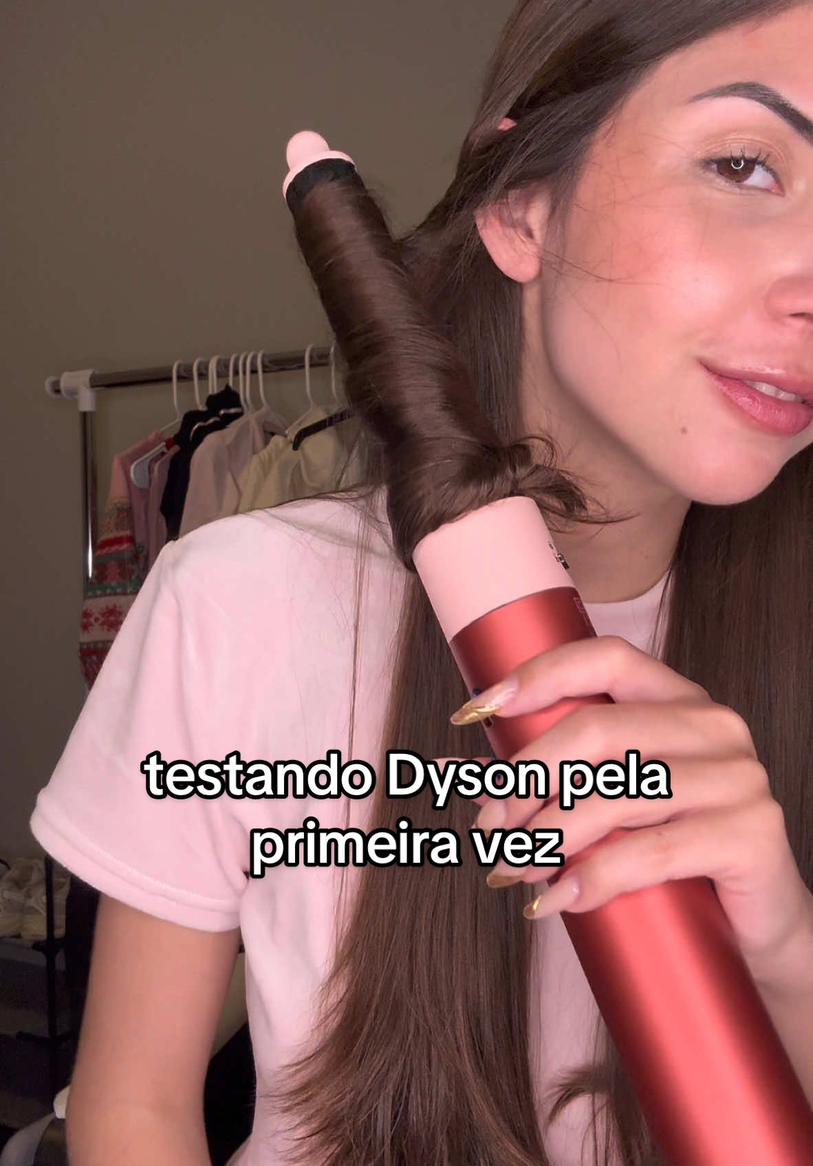 realizada nunca mais demoro pra me arrumar #dyson #dysonairwrap #teste #hair #haircareroutine 