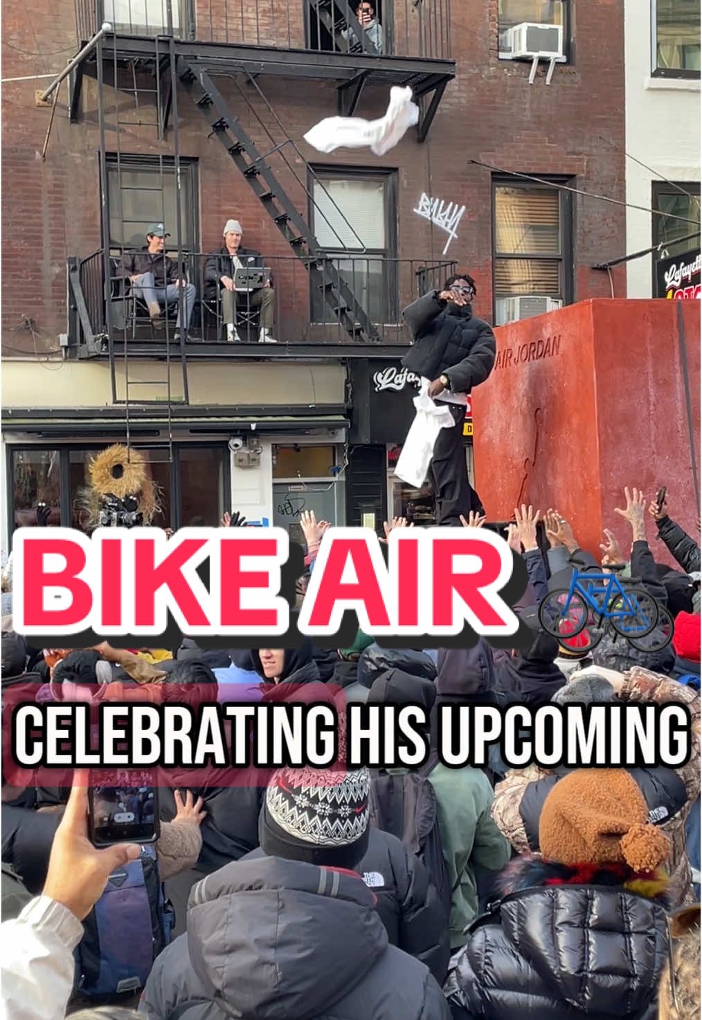 NYPD tried to shut down Nigel Sylvester’s Air Jordan 4 Bike Air  event 🚔 #nyc #bmx #airjordan #sneakers #nike #air #soho #newyorkcity #nigelsylvester #jordans #jordan #Vlog #fyp #explore 