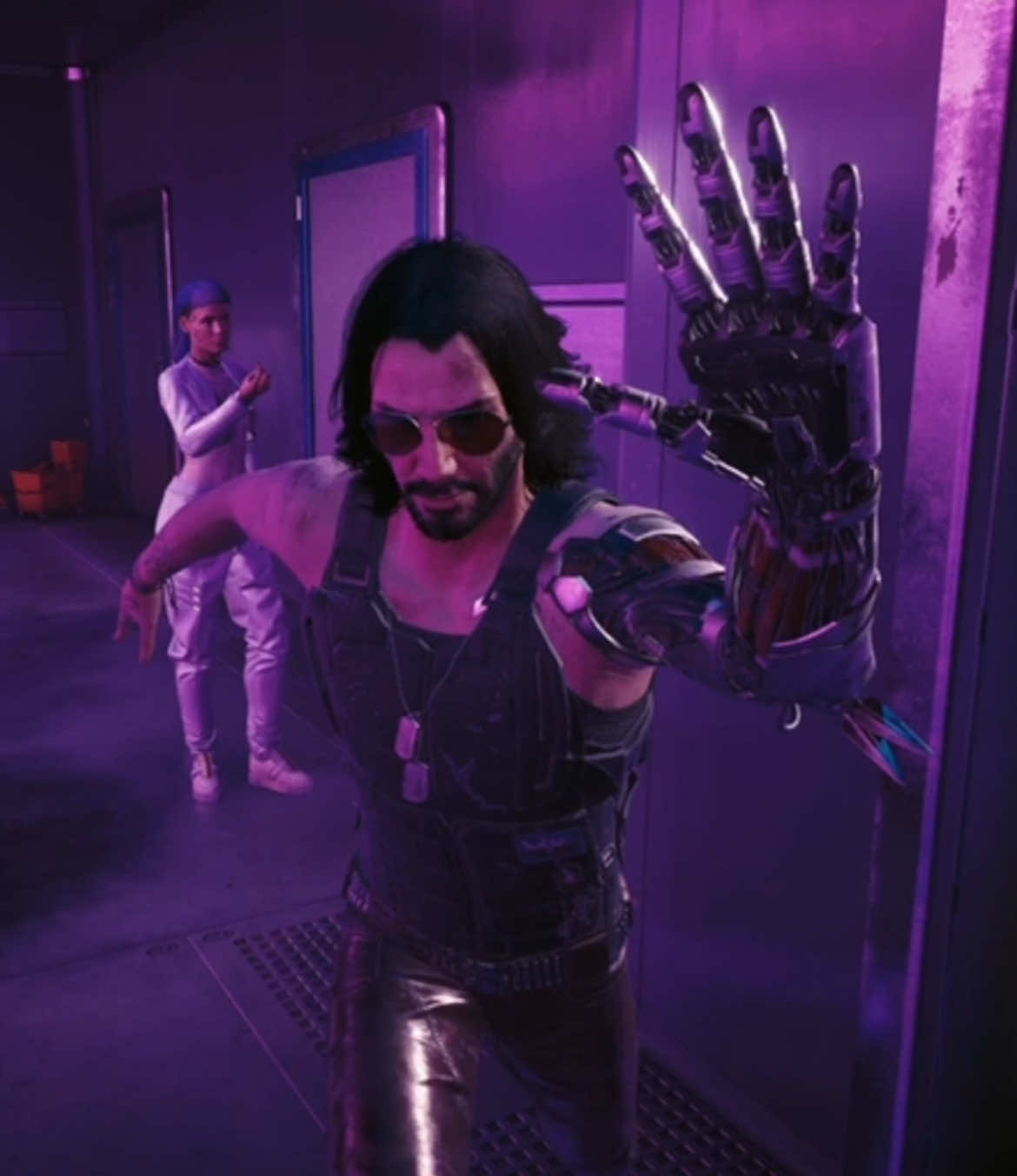 🤚🏼🕺 wait they don’t love u like i love u ~ #wait #waittheydontloveyoulikeiloveyou #fyp #cyberpunk2077 #cyberpunk2077memes #johnnysilverhand #v 