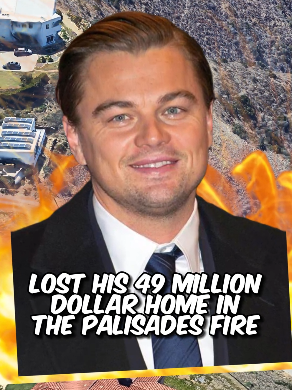 The fire destroyed his home #fyp #foryour #leonardodicaprio #dicaprio #leonardo #fake #palisadesfire #californiafire #malibu #usa🇺🇸 #america 