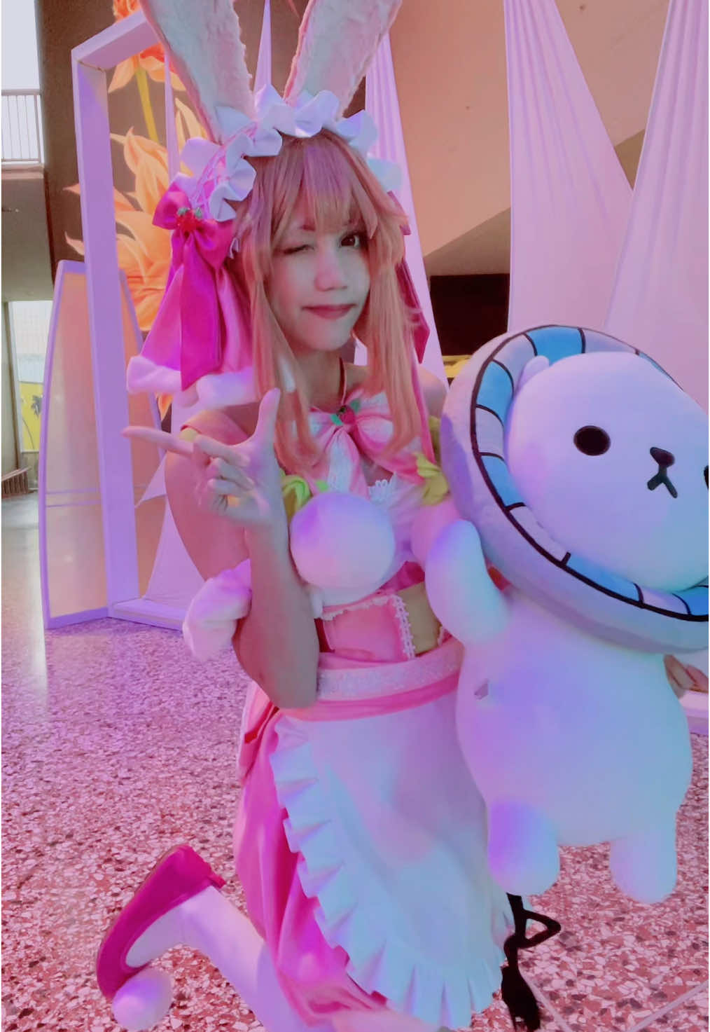 got to wear the ras cosplay i made !! im glad at least two people besides my friends recognized who i was 🥲 #maimai #maimaiDX #maimaicosplay #rascosplay #rainbowrushstory #maimaiMiLK #SEGA 