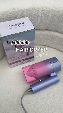 Aesthetic plus high quality foldable hair dryer from dreepor! ✨ #hairdryer #foldablehairdryer #dryer #foldable #hairblower #hotcoldair #miniblower #haircare