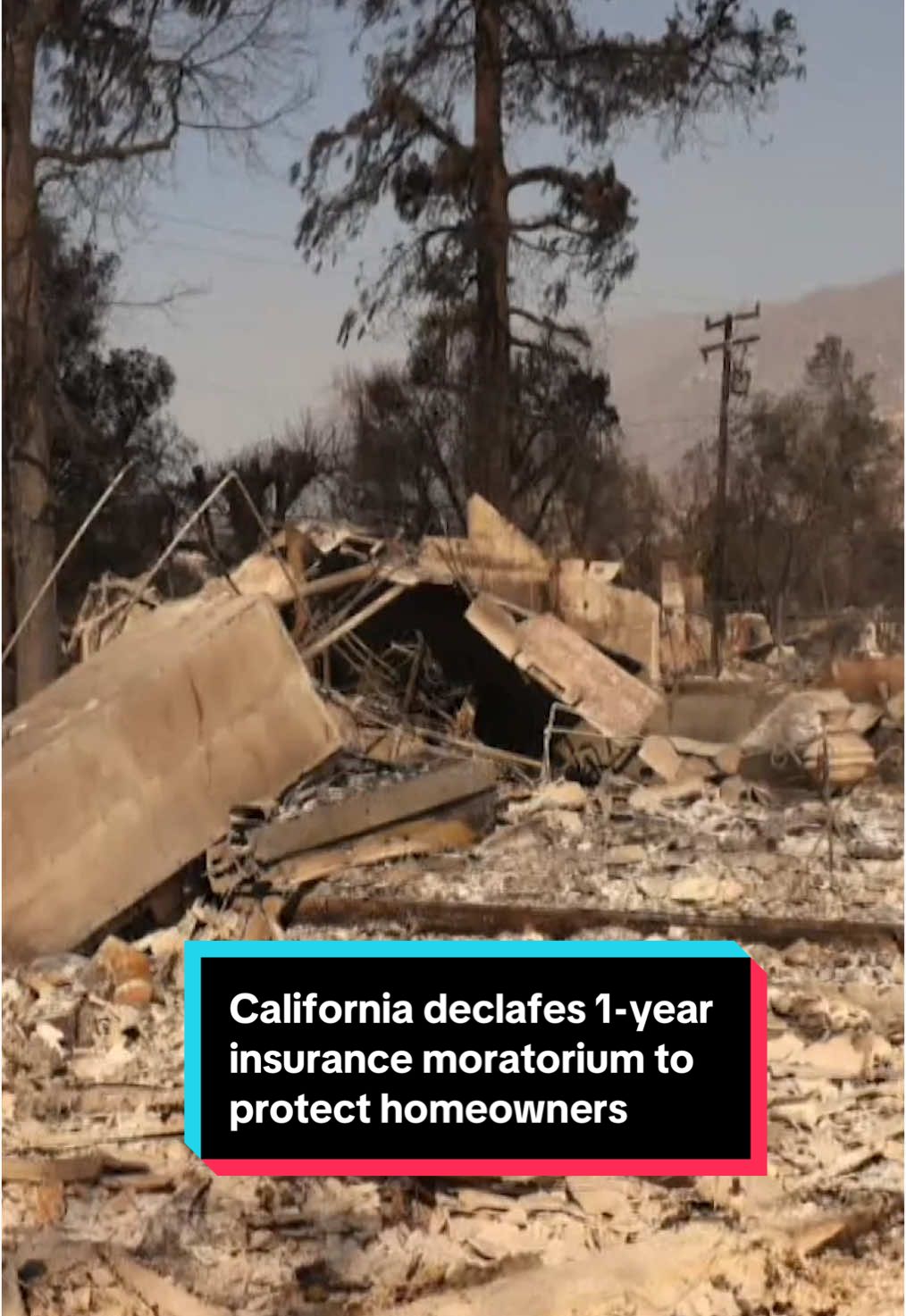 California has declared a 1-year moratorium on insurance companies canceling policies to protect homeowners amid the devastating wildfires. But it's an on-going issue for Americans living in disaster-prone areas. #california #insurance #news #wildfires #losangeles 