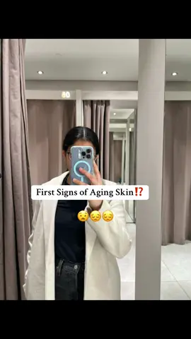 First Signs of Aging Skin⁉️ ✅ DM on Instagram/WhatsApp at 431-300-0707 for Your Virtual Skin/Hair Consultation 🇨🇦🇺🇸 #agingskin #wrinklesbegone #finelines #openpores #dullskin #fyp #canadawalepunjabi #winnipegwale  