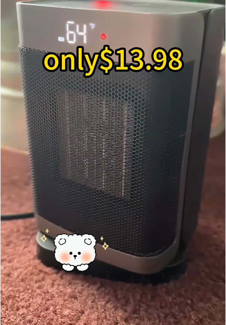 Homairate small space heater for indoor use with a thermostat and 70° oscillation. #christmascountdown #spaceheater #Homairate #blackfridaydeals #wintertime