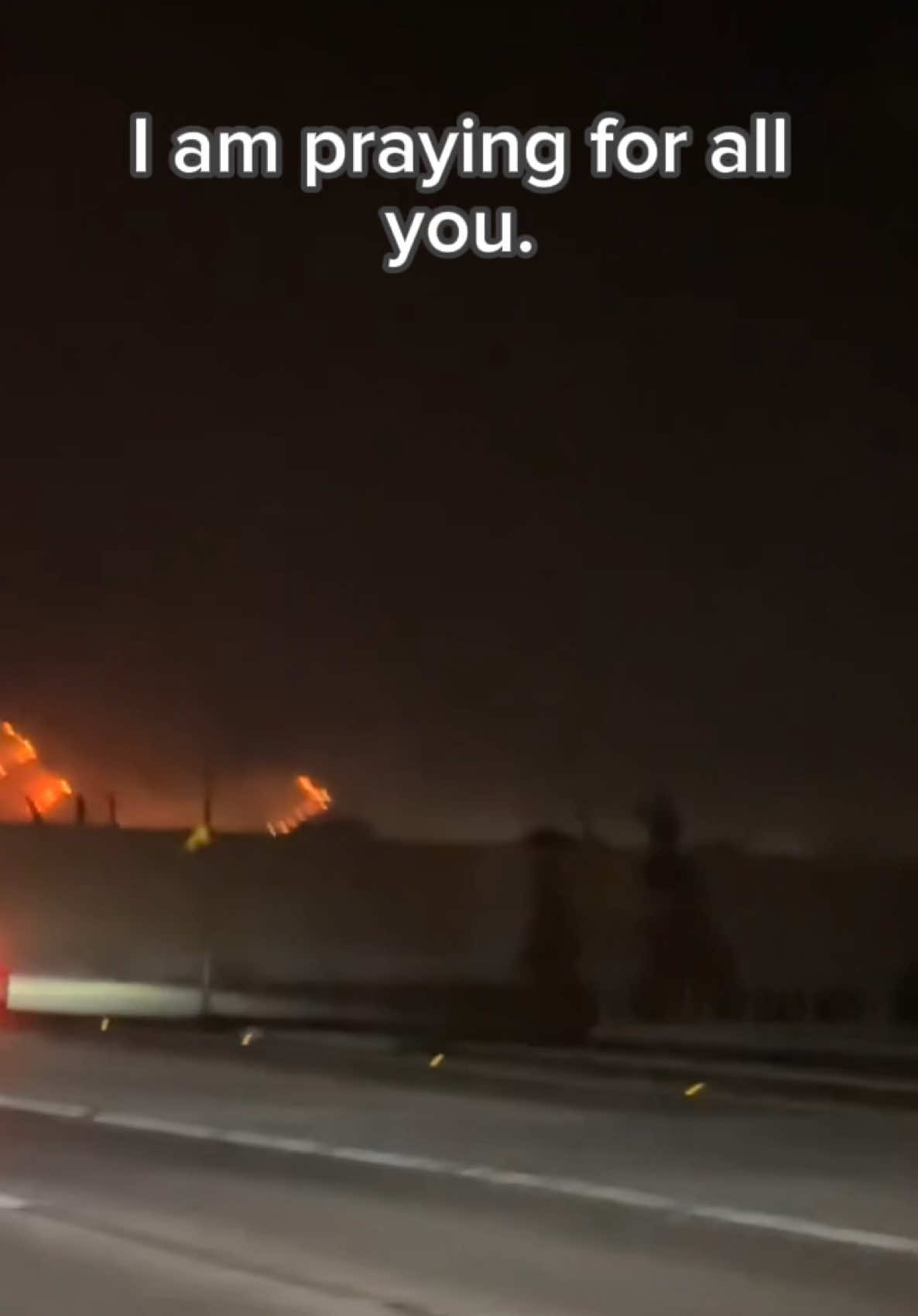 Joshua 1:9 (“Have I not commanded you? Be strong and courageous! Do not be afraid, nor be dismayed, for the Lord your God is with you wherever you go!)  Also… thank you to all the firefighters coming from other cities, out of state, and other countries! Thank you for your bravery and help! “video credit: @anya ! : @Los Angeles fire department #fire #lafire #burn #hurstfire #fyp #lockin #god #jesus #scripture #firefighters #heroes #staysafe 