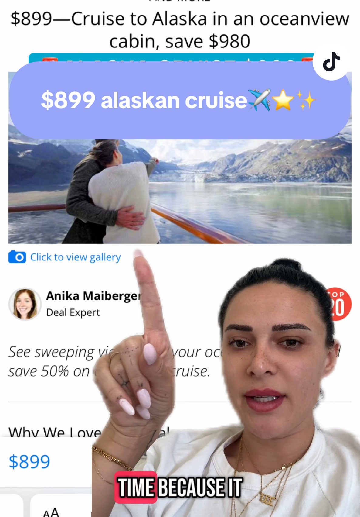 This Alaskan cruise is an INSANE travel deal! More than half off 💸 #traveltiktok #traveldeals #traveltok #budgettravel #cheaptravel #traveldeal #traveldealplug #allinclusive #alaskacruise #cheapcruise #alaskancruise #alaskatravel 