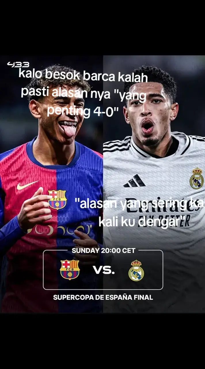 "alasan yang sering kali ku dengar"#realmadrid #barcelona