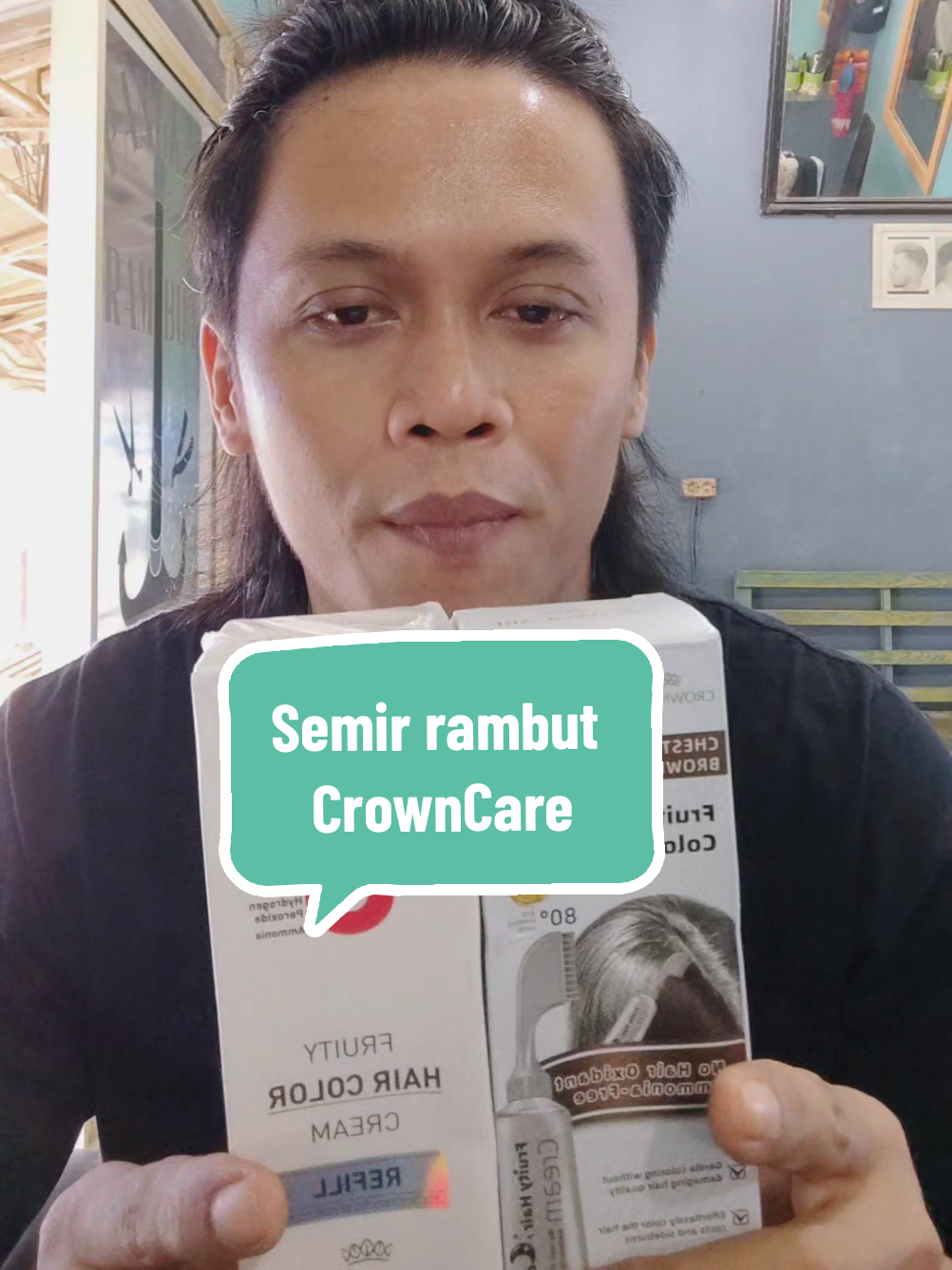 Semir rambut crowncare ini berbahan alami dan berkualitas. Jadi aman di kulit kepala tanpa efek samping. #semirrambut #crowncare #catrambut #barbershop 