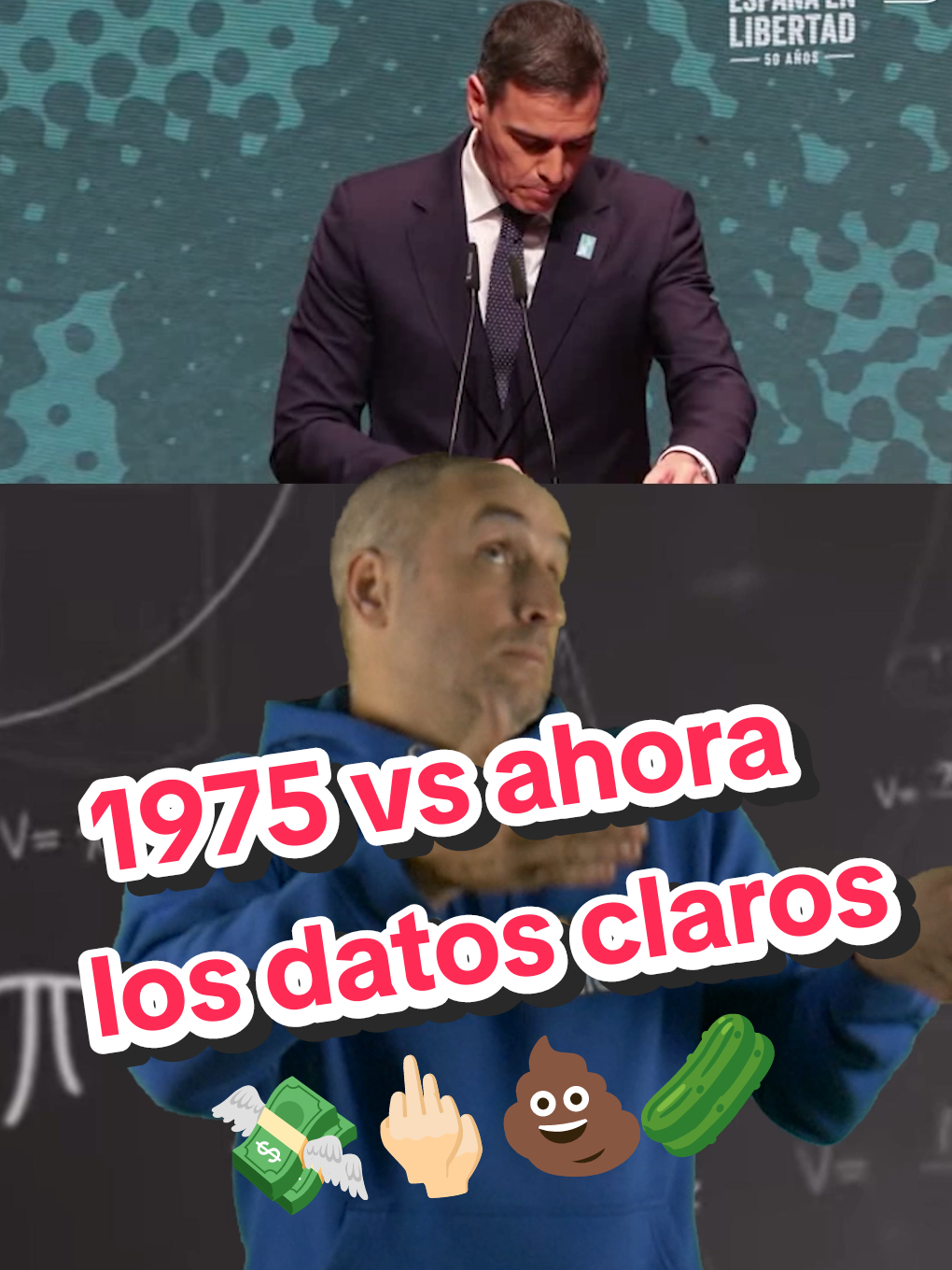 Los datos están ahí, son inapelables, que lo dice este economista tan majete 🤣🖕🏻💩 #política #pantomima #economía #1975 #datos #claros #inapelables #abismales #💸 #🥒 #💩 #todovabien #vidamoderna #ATPC 