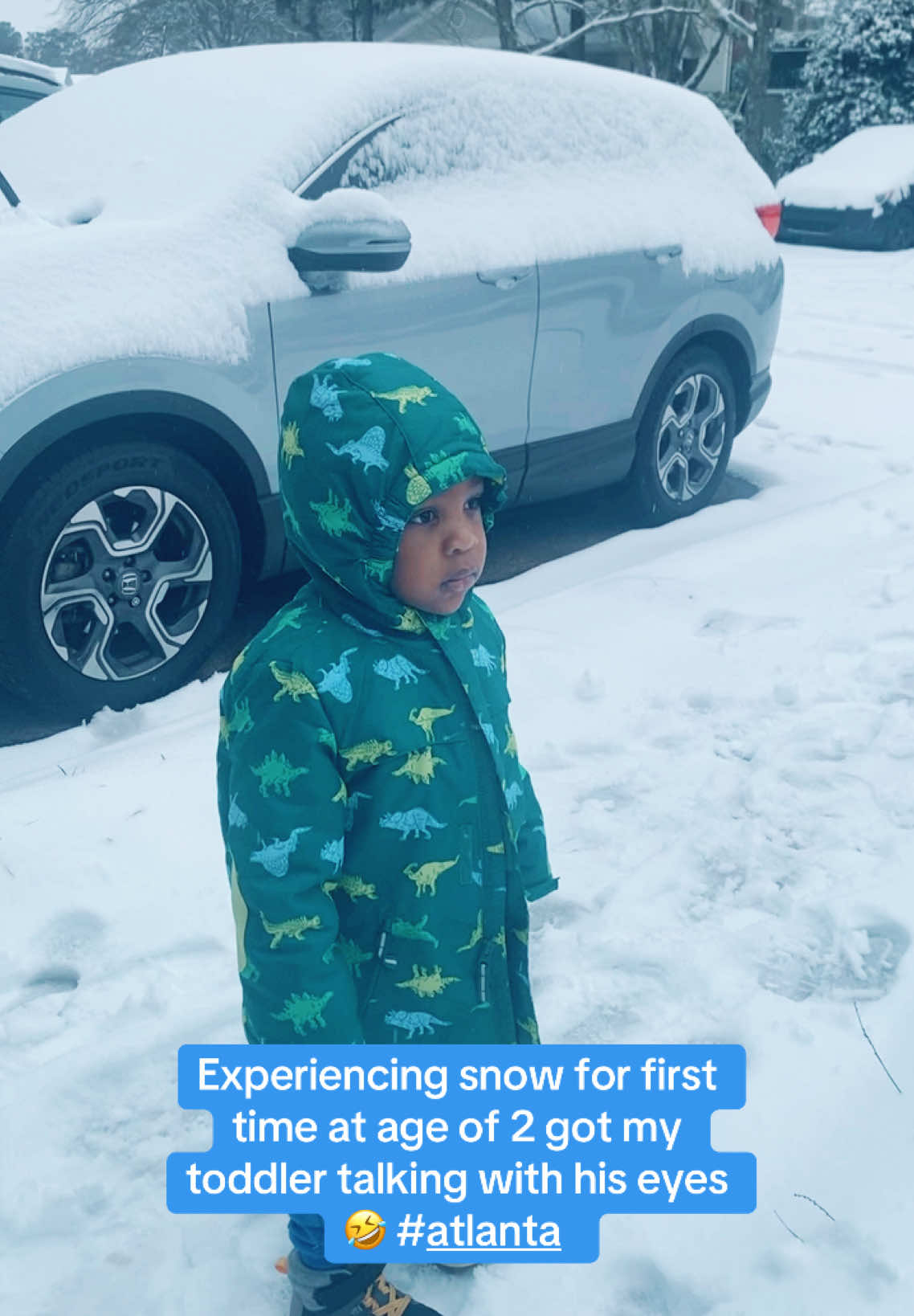 First snow #atlanta #letitsnow #latewinter #firstsnow #toddlersoftiktok #SNOW #georgia #funnytoddler #cutetoddler #cutiewithanattitude #happytoddlerhappylife #trending #blessedandhighlyfavored #funinsnow 