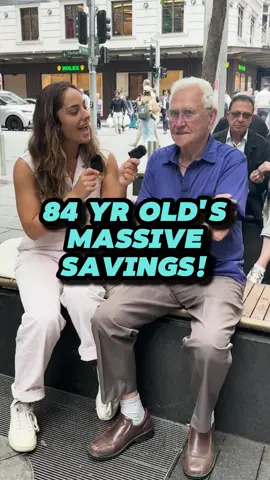 Whopping savings at 84! 💰 #streetinterview #interview #savings #australia #property #sydney #money #agevssavings