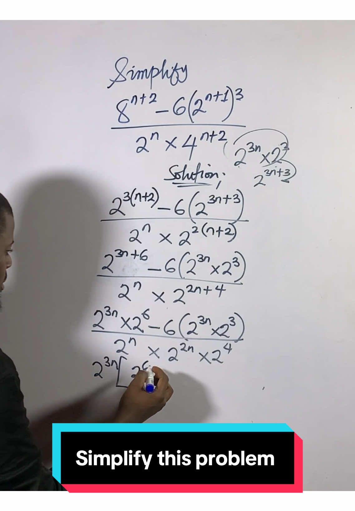 Let us pray before simplifying this math problem  #pidginenglish #math #indices  #instructoralison 