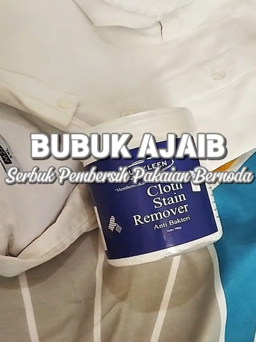 yang mau baju putih bersih yuk di coba pake serbuk bubuk ajaib #penghilangnoda #serbukajaib #cucibaju #viral #CapCut #viralvideos #fyp 