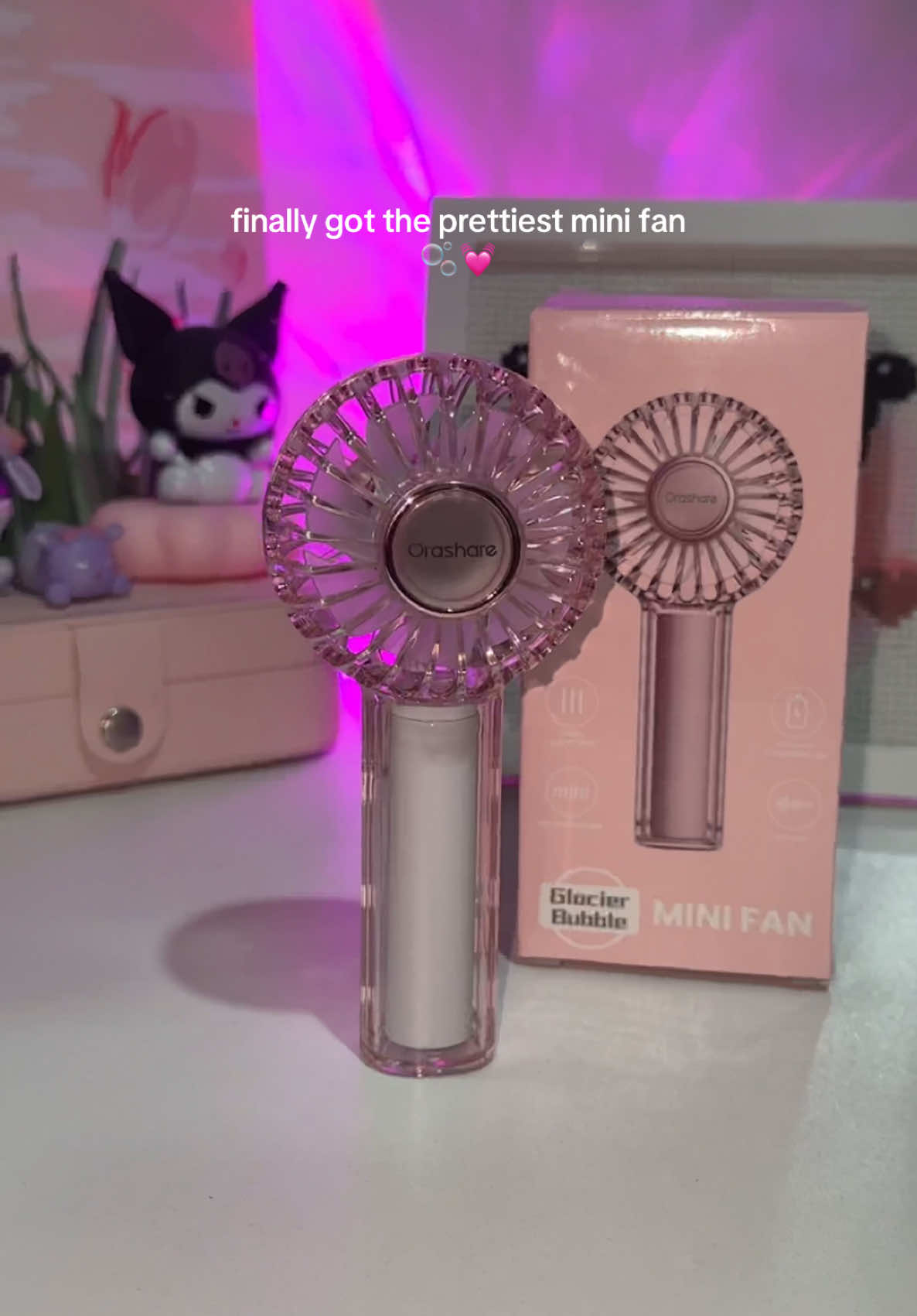 Super cutie miniest fan 🙈💓🫧 #orashare #orashareminifan #minifan #pinkminifan #pink #fyp #portablefan 