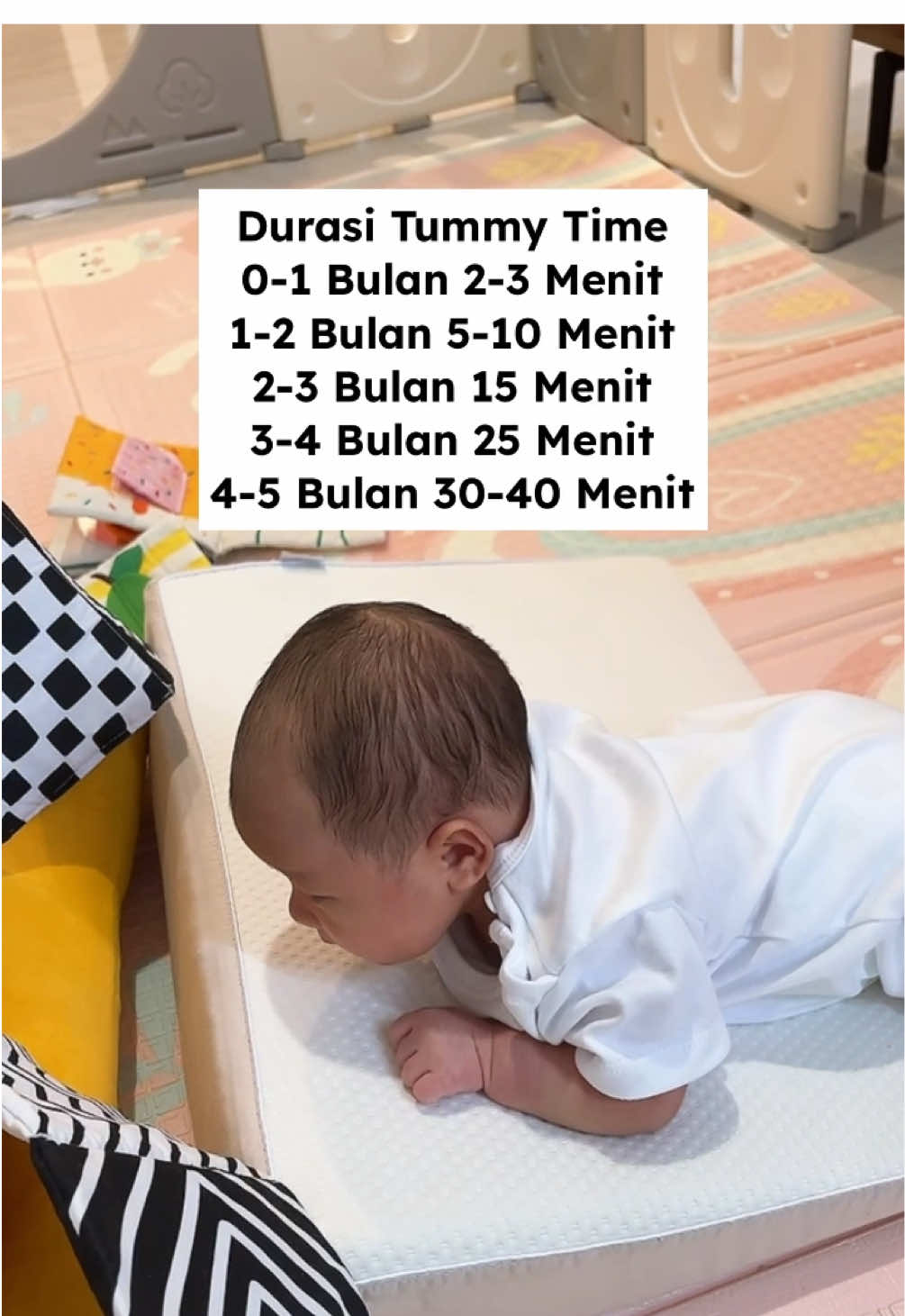 Pentingnya tau Durasi dan Cara tummy time bayi.