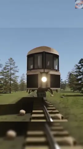 one-wheeled train 🤯🚉#facts #discover ver #train #gyroscope 