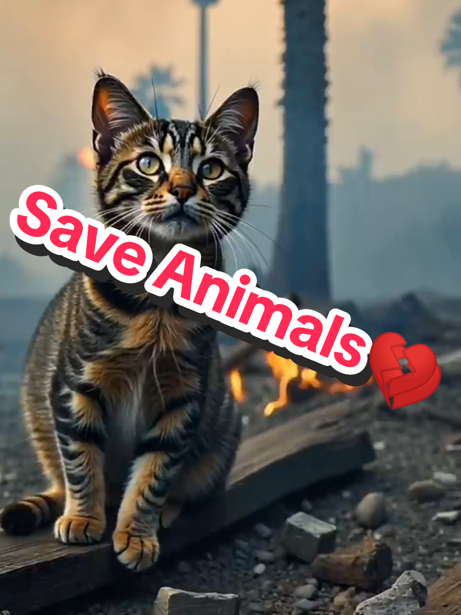 Save the Animals 💔 #california #animals #saveanimals #losangeles #cityonfire #LA #wildfire #wind #hellfire #foryoupage #evacuate #vrec 