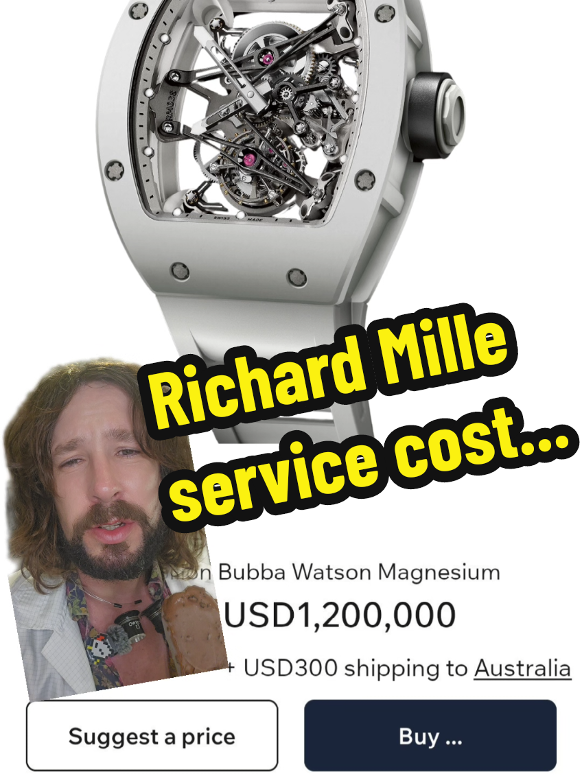 The cost of servicing a Richard Mille. #richardmille #luxurywatches #rolex #watchmaking #longines #seiko #casio #gshock 