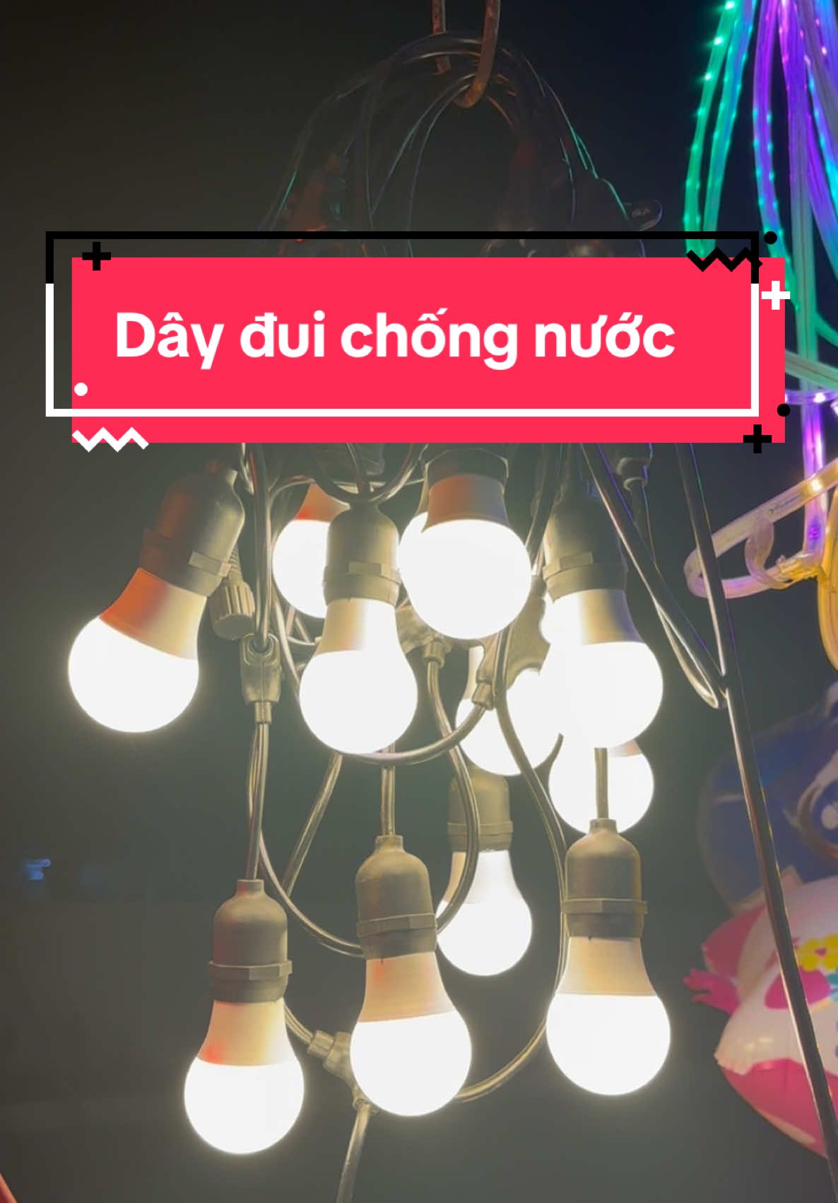 Dây đui chống nước ngoài trời 5m , 10m kèm bóng giá chỉ từ 1xx #xuhuong #đènled #trangtritet2025 #ledtrangtri #dâyduichongnuoc 