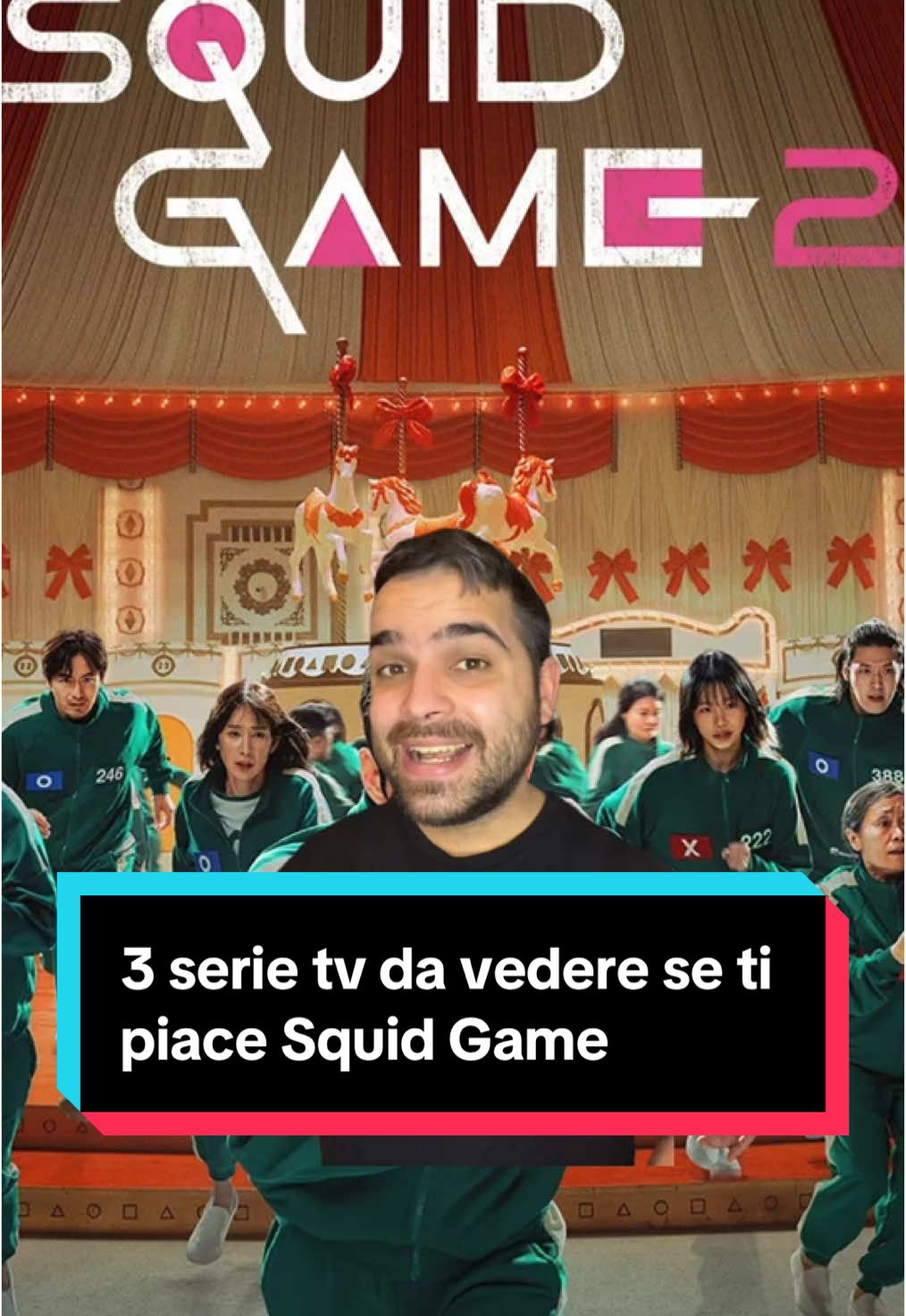 Aspettando che arrivi su Netflix Squid Game 3 potete ingannare il tempo guardando queste tre serie tv, che per il loro genere sono molto vicine a Squid Game: - 3%, una distopia dove il mondo è diviso tra benessere e devastazione - The Purge, tratta dai film di La Notte del Giudizio - Alice in Borderland, ispirata dall’omonimo manga #davedere #squidgame #screenweek 