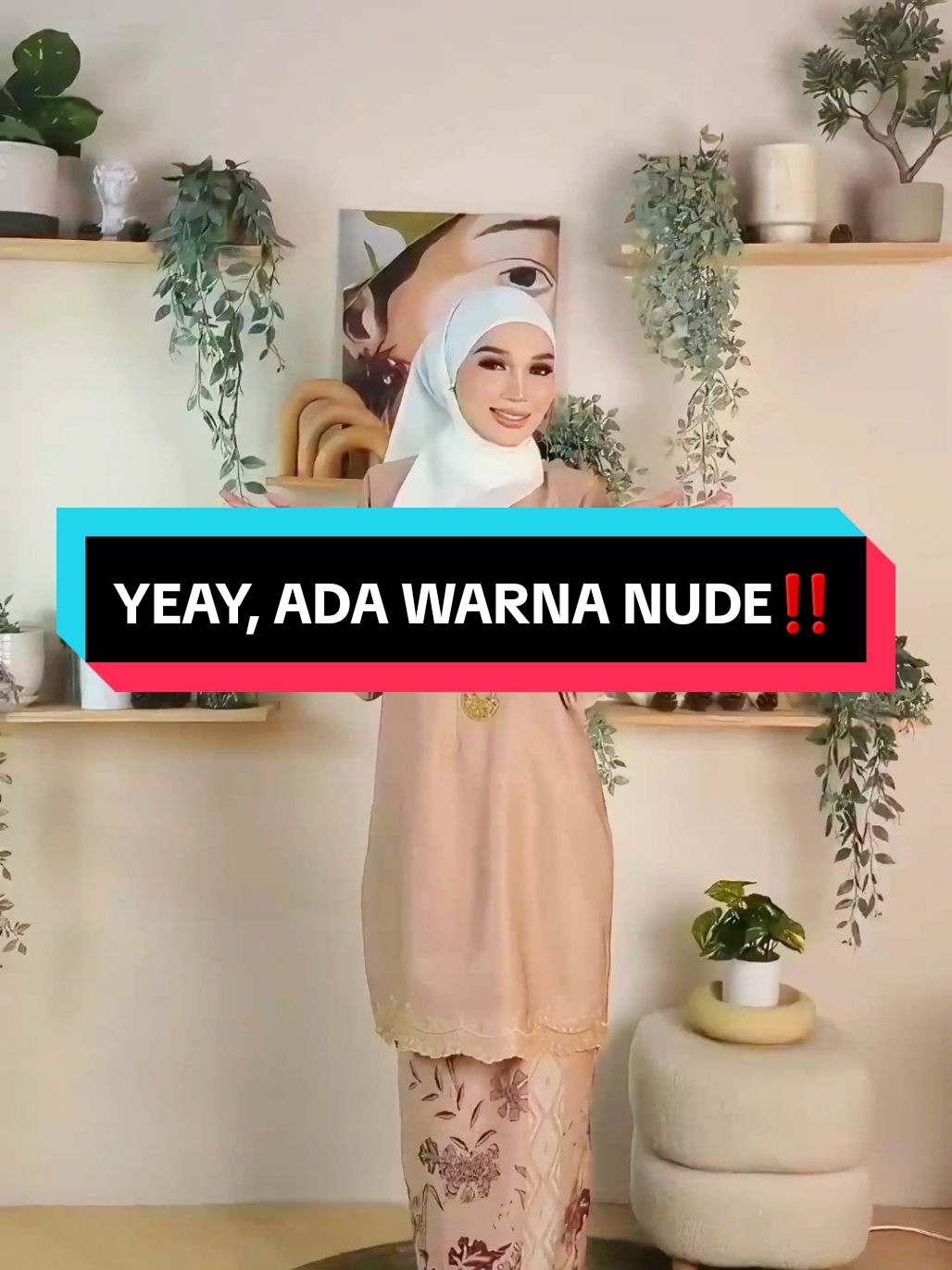 yeay, dah jumpa warna nude😆✨️✨️ tak sabar nak pakai time raya😍😍 nampak beg kuning terus grab, okay?‼️ #fyp #bajuraya2025 #raya2025 #bajuraya #bajukurung #adeladyanaelegance 