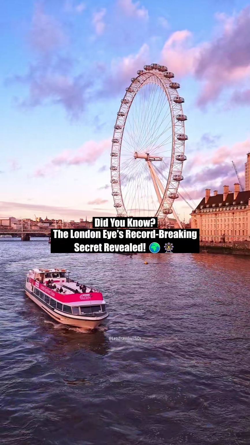 ✨️Read the facts below✨️ . . . Here's a fun fact about the London Eye:
 
 When it first opened in March 2000, it was the world's tallest observation wheel, standing at 135 meters (443 feet) tall. It held this title until 2006 when it was surpassed by the Star of Nanchang in China. Despite this, the London Eye remains one of the most iconic landmarks in London and is the most popular paid tourist attraction in the UK, welcoming millions of visitors every year!
 
 Bonus fun fact: The wheel doesn’t technically 