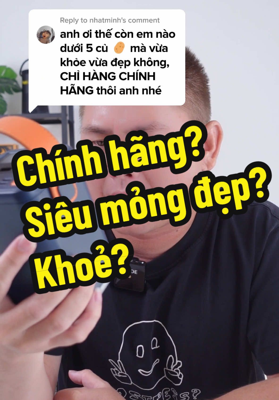 Chính hãng, dưới 5 củ khoai nhưng phải mỏng, nhẹ, đẹp và khoẻ như em Infinix HOT 50 Pro+ 😂 #slimmestgamingphone #InfinixHOT50Series #WoooWNewHot #InfinixVietnam #infinixvn 