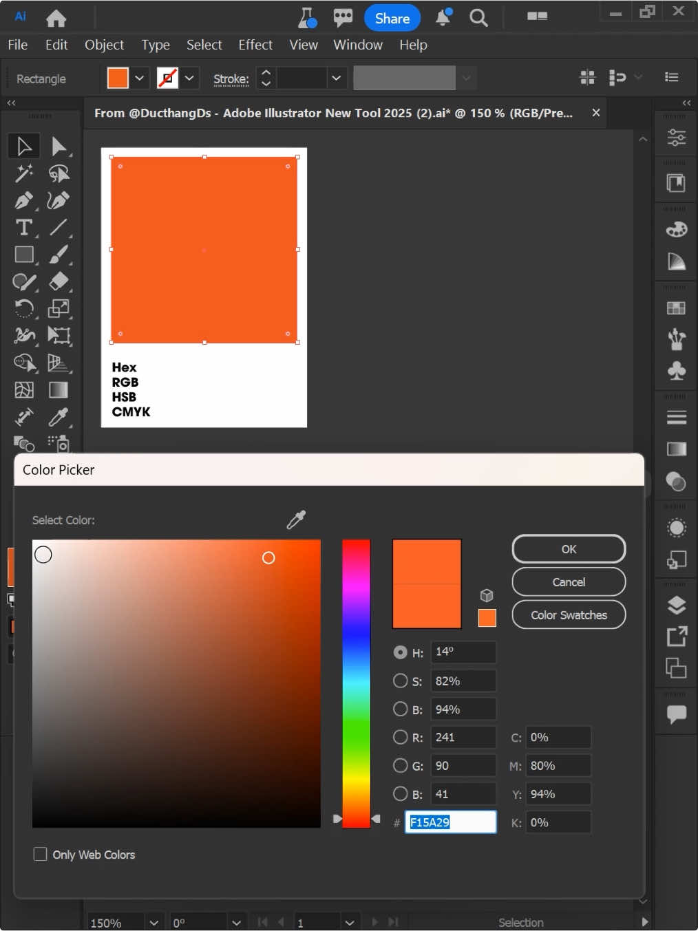 Adobe Illustrator 2025 Tips - How to Create Swatch Info color #ducthangds #designtools #illustration #illustratortutorial #illustratortips #illustratorskills #illustratortricks 