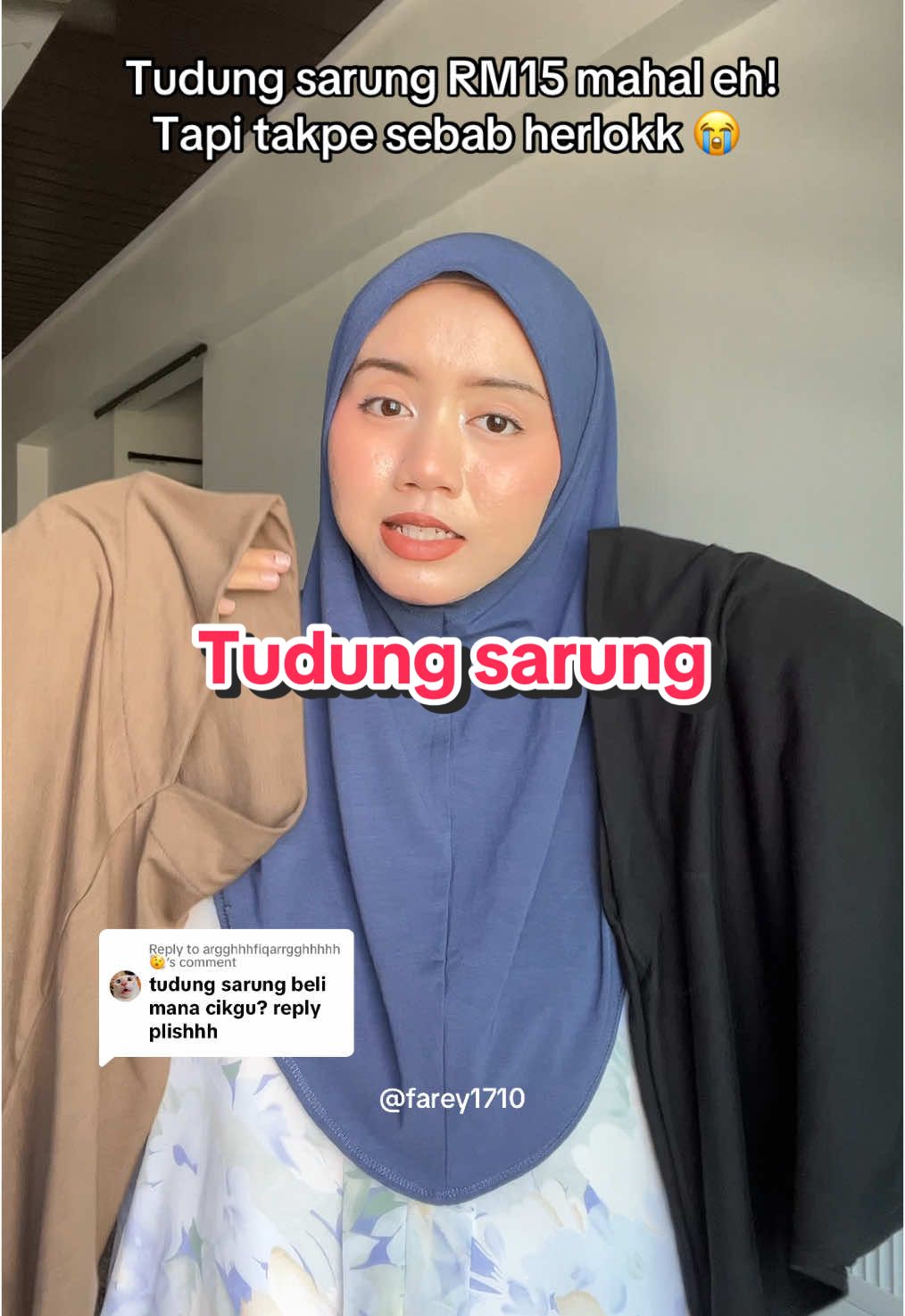 Replying to @argghhhfiqarrgghhhhh 🫨 antara 150 comment tu, 100 comment tanya pasal tudung 😤😭😂 #cikgufarey