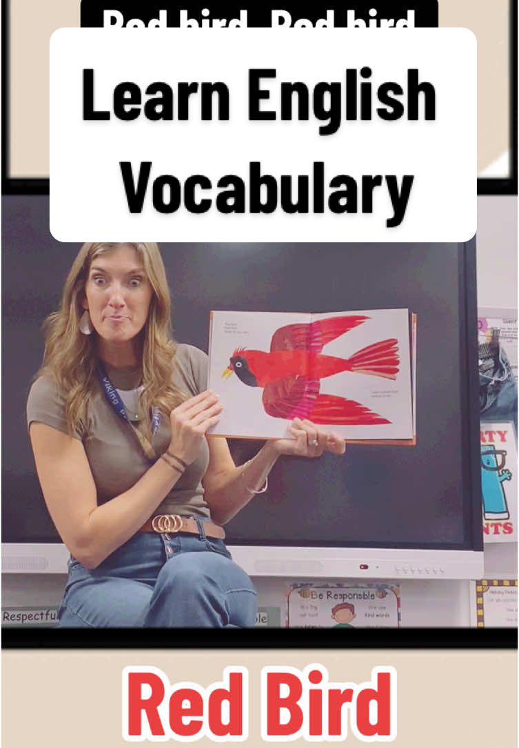 Learn English Vocabulary!!  Color Words are easy with this amazing book! #english #englishclass #englishvocab #englishteacher #kindergartenteacher #vocabularyinenglish #learnenglishdaily #learnenglish #brownbearbrownbearwhatdoyousee #brownbear #colors #englishvocabulary 