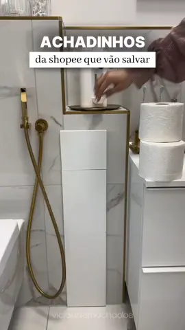 Se você mora em casa ou apartamento com Banheiro pequeno, você precisa conhecer todos esses Achadinhos da Shopee🧡 Gostou? Comente 