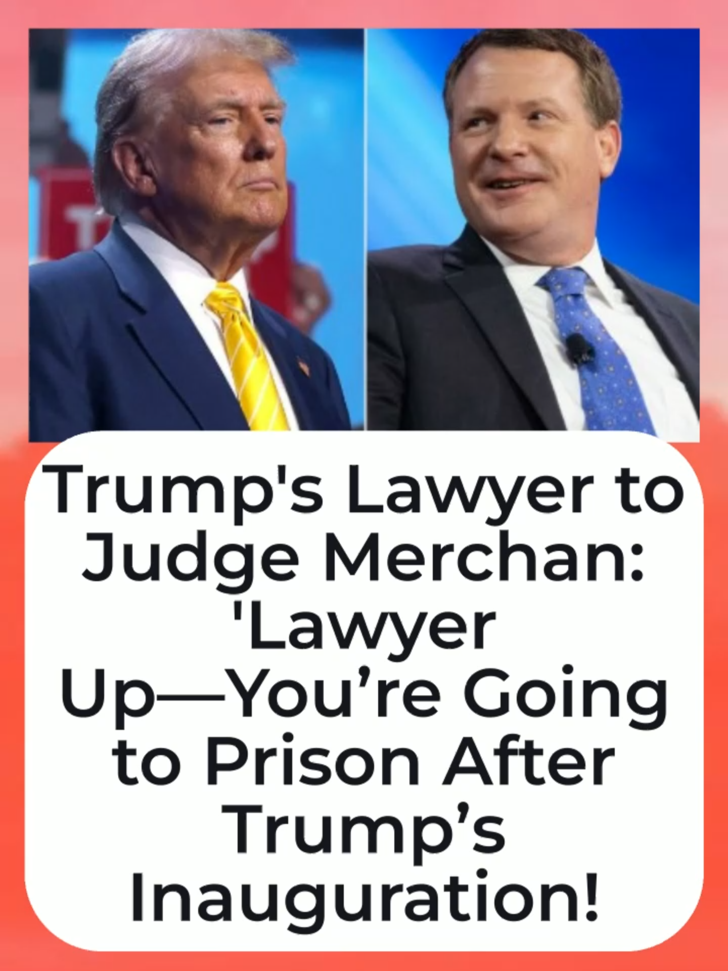 Trump's Lawyer to Judge Merchan: 'Lawyer Up—You’re Going to Prison After Trump’s Inauguration! #breakingnews #news #trending #tiktoknews