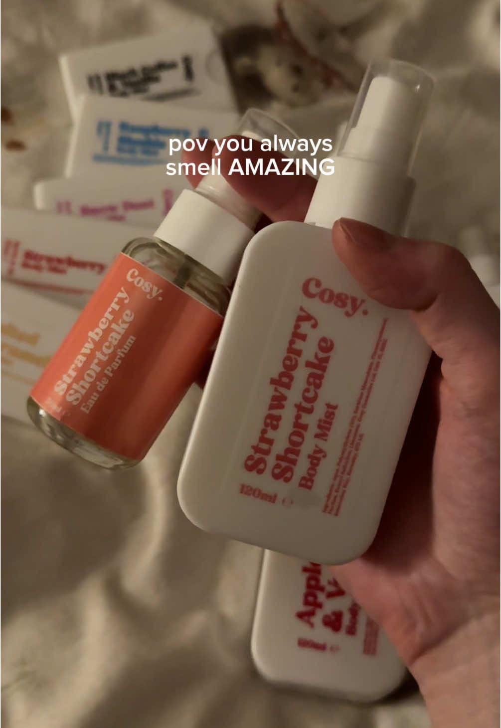 pov you’re also @CosyCosmetics no 1 fan 😭😍🩷 #cosycosmetics #bodymist #perfumetiktok #tiktokshop #tiktokmademebuyit #fyp 