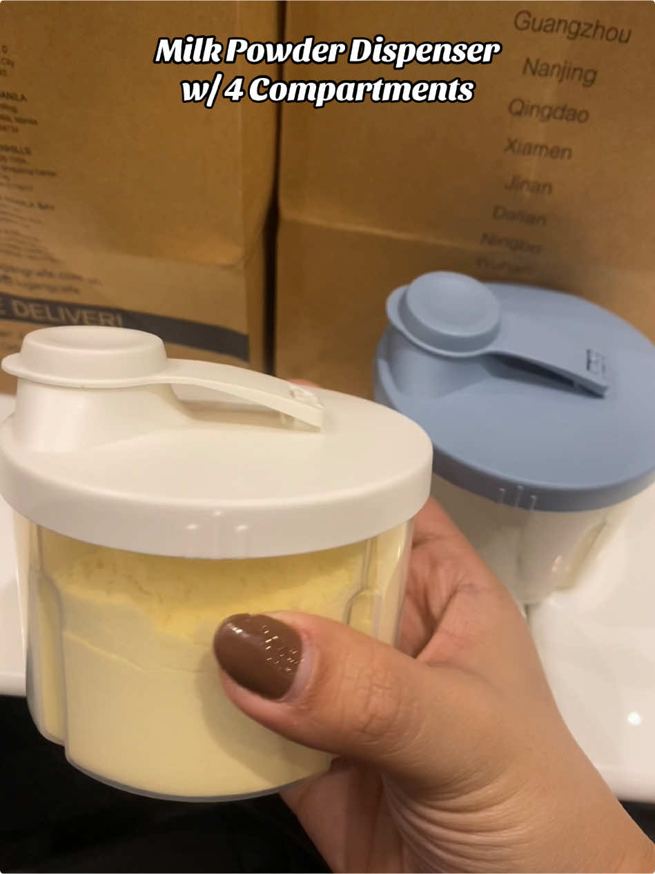 Less hassle na magtimpla ng milk ni baby kahit saan. Very convenient. 🥰🫶 #milkcontainer #milkdispenser #milkstorage 