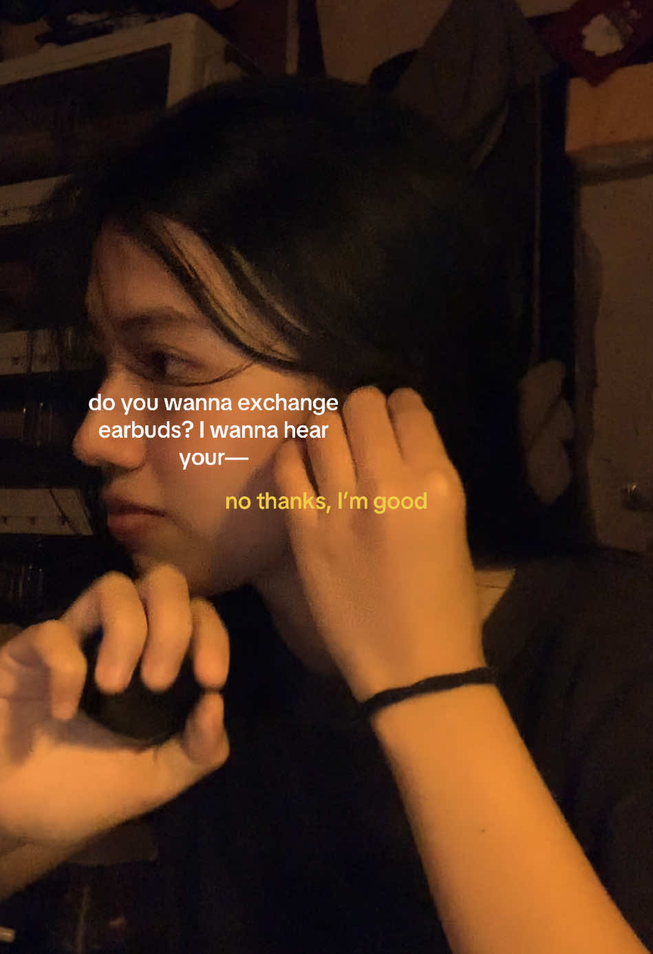 —I’m good🎶 hehe #foryou #vintagevibes #earbuds #music #songchoice #nightcore 
