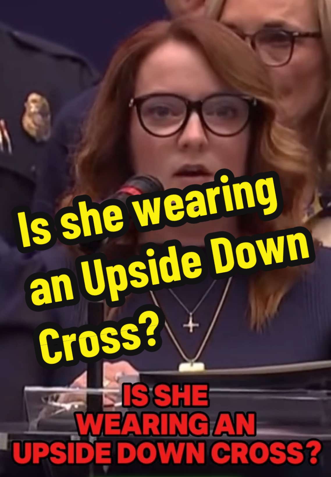 Is the LA County Supervisor Lindsey Horvath wearing an upside down cross? #lacountysupervisor #lacounty #lindseyhorvath #lafire #pressconference #pressbriefing #firedepartment #losangeles #breakingnews