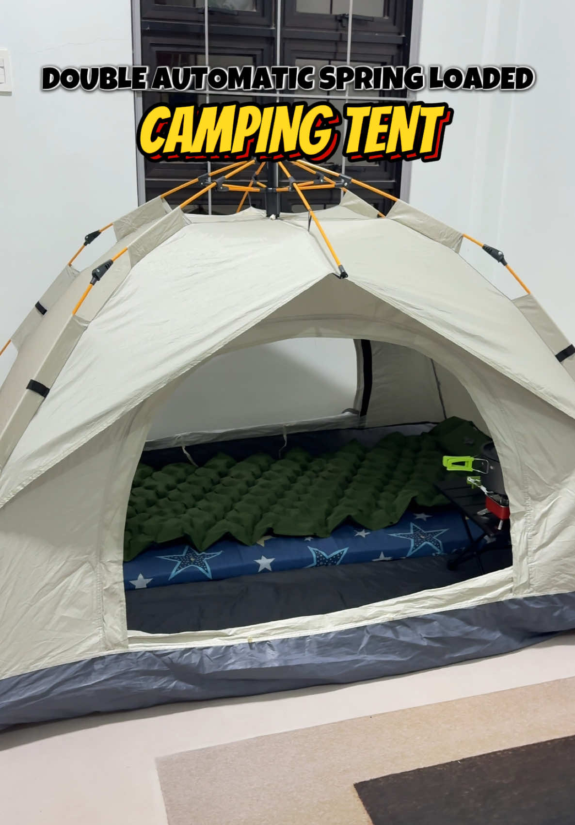 Double Automatic Spring-Loaded Camping Tent #campingtent #tent #automaticcampingtent #automatictent 