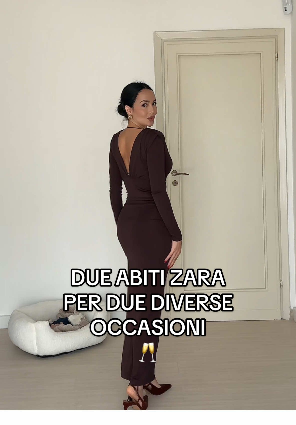 Due abiti marroni per due diverse occasioni 🤎 #dress #zarahaul #zara #zaradress #outfit #zaraoutfit 