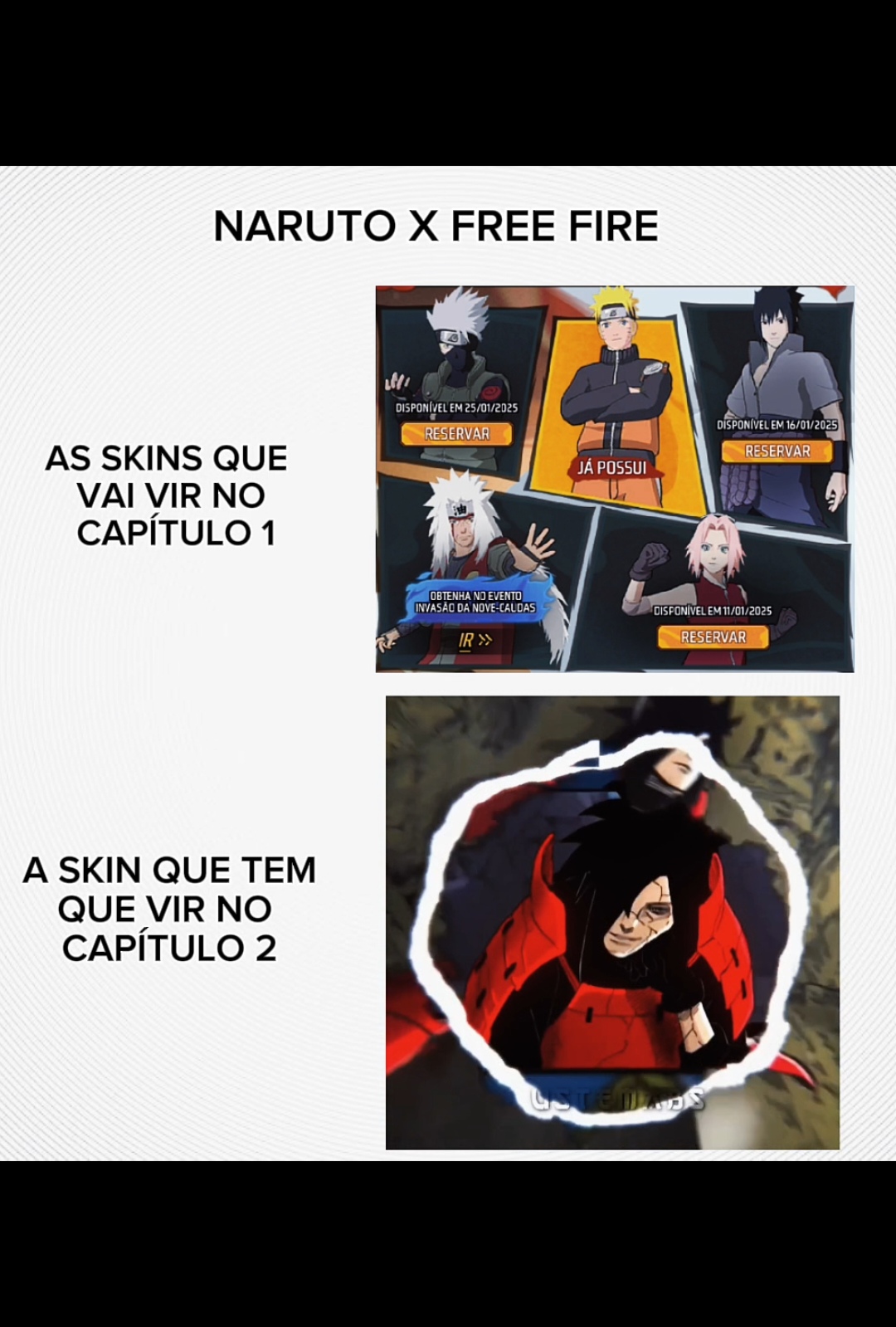 MADARA UCHIHA😮❤️ #garenafreefire #naruto #parceria #eventosdefreefire #skinff #madara 