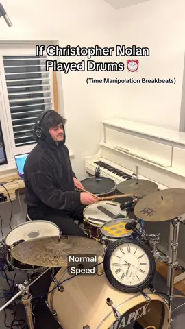 Watch the Clock ⏰ Can you figure out how I recorded this? #time #slomo #tenet #christophernolan #breakcore #breakbeat #drums #percussion #creative 