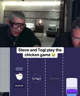 Steve and Togi play the chicken game 😭 #kickstreaming #Togi