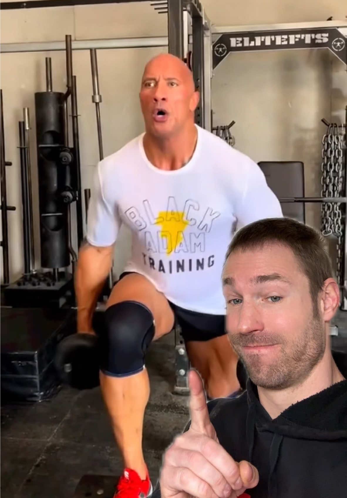 The Rock Crushing Step-Ups which are a great leg day workout exercise. But what do you do if it causes hip pain? @The Rock 